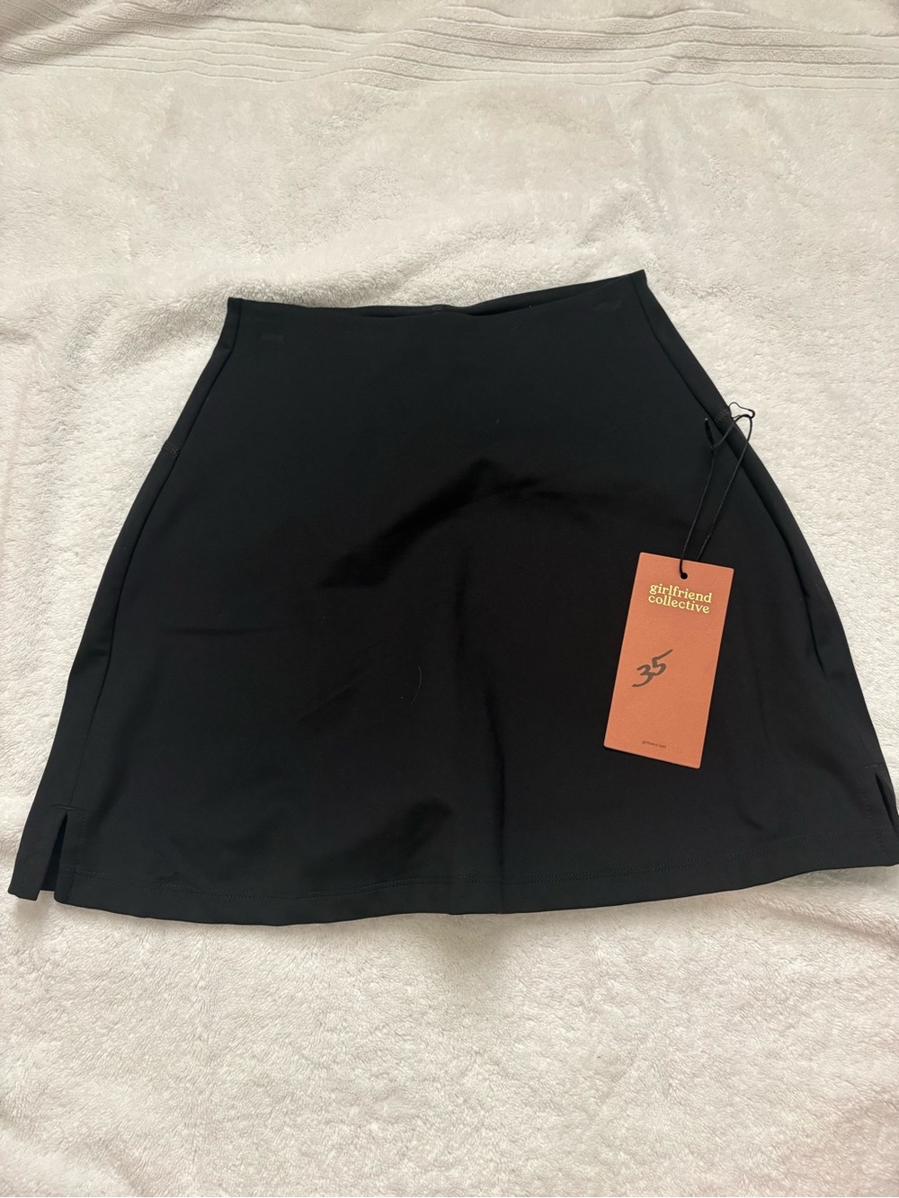 girlfriend collective black pencil skirt